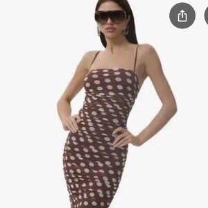 AFRM Hazel dress chocolate halo dot